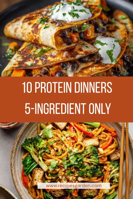 10 Easy 5-Ingredient High-Protein Vegan Dinners recipesgarden.com