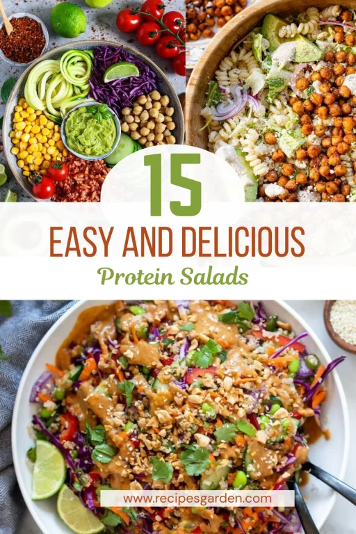 15 High Protein Salads (Easy, Vegan) recipesgarden.com