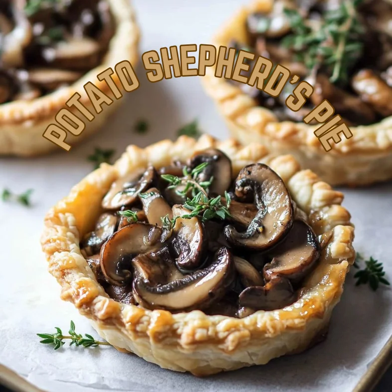 Mini Mushroom Puff Pastry Parcels with Red Wine Gravy