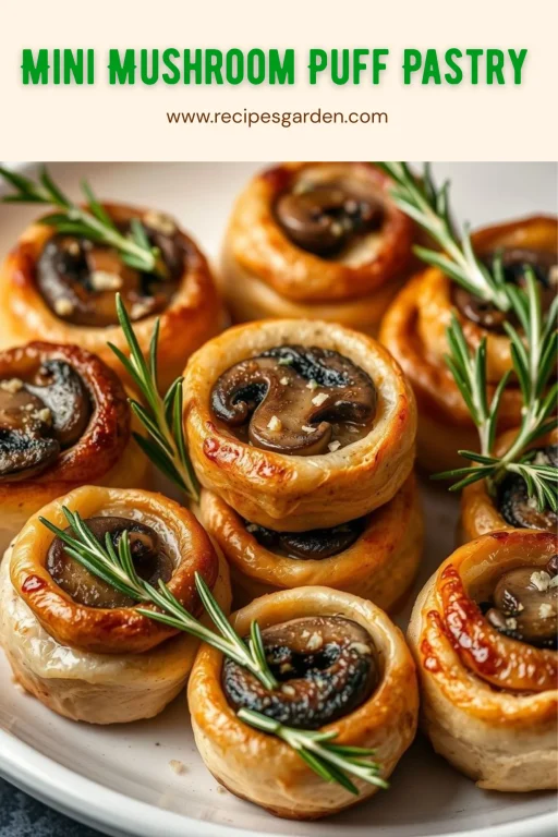mushroom puff pastry tart