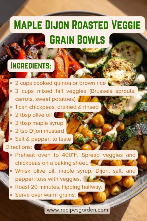 roasted vegetable grain bowl