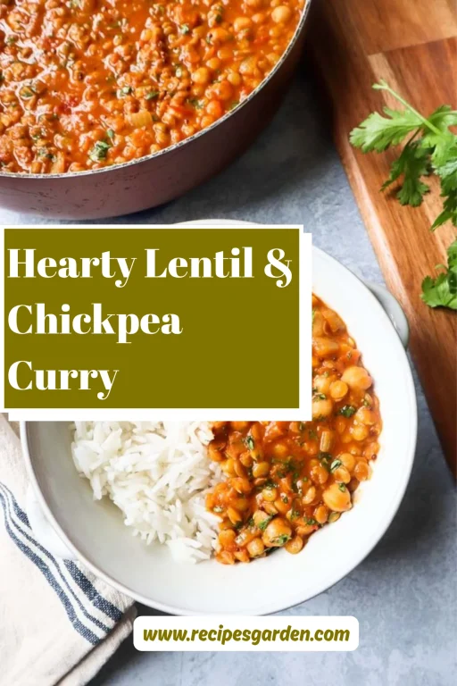 hearty lentil and chickpea curry recipe