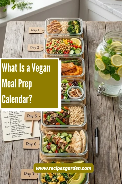 Vegan Meal Prep Calendar