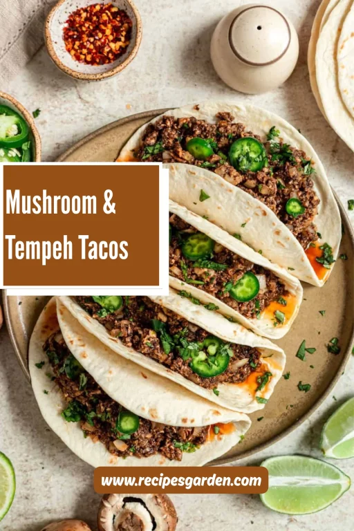 mushroom tempeh tacos